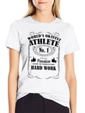Worlds Okayest Athlete T-Shirt - Black