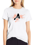 Initial A Splatter Graphic T-Shirt