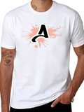 Initial A Splatter Graphic T-Shirt