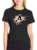 Initial A Splatter Graphic T-Shirt