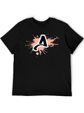 Initial A Splatter Graphic T-Shirt