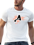 Initial A Splatter Graphic T-Shirt