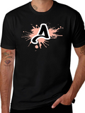 Initial A Splatter Graphic T-Shirt