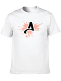 Initial A Splatter Graphic T-Shirt
