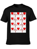 Heartbeat Pattern Graphic T-Shirt