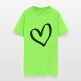 Hand drawn comic heart -love lover girlfriend cute