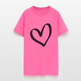 Hand drawn comic heart -love lover girlfriend cute