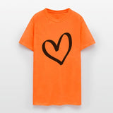 Hand drawn comic heart -love lover girlfriend cute