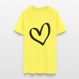 Hand drawn comic heart -love lover girlfriend cute