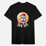 Happy Siberian Husky in Santa Claus Costume