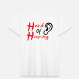 hard of hearing symbol design - white
