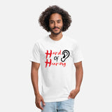 hard of hearing symbol design - white