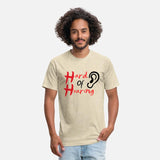 hard of hearing symbol design - white