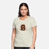 hedgehog drink coffee in blanket Autumn gift for h