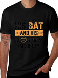 He Only Loves His Bat Baseball T-Shirt