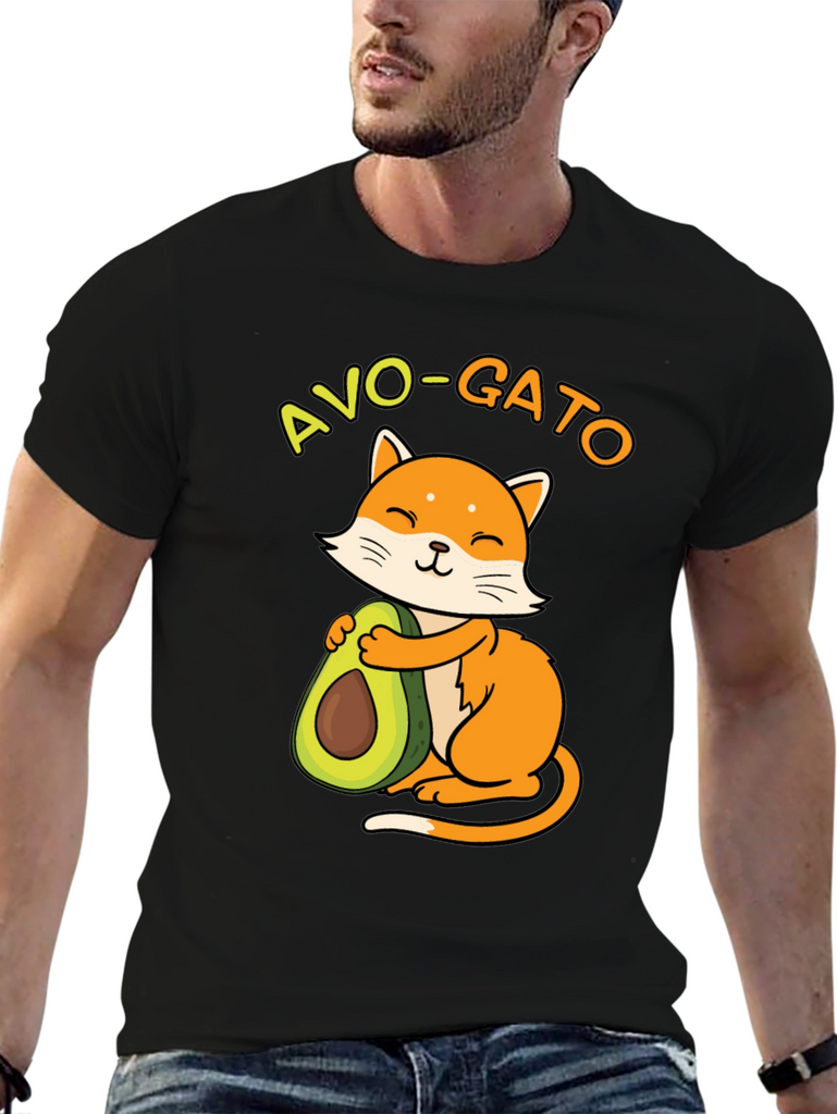 Avo-Gato T-Shirt - Avocado Cat Graphic Tee