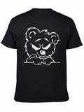 Mens Black T-Shirt with Grateful Dead Bear
