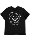 Mens Black T-Shirt with Grateful Dead Bear