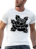 Black Rose Graphic Tee - Stylish Menswear