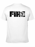 Distressed FIRE Graphic T-Shirt - Black