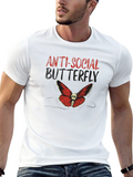 Anti-Social Butterfly Graphic T-Shirt