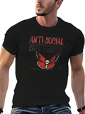 Anti-Social Butterfly Graphic T-Shirt