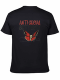 Anti-Social Butterfly Graphic T-Shirt