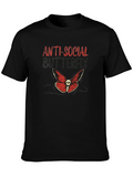 Anti-Social Butterfly Graphic T-Shirt