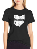 Ohio Bassist Distressed Graphic Tee - Black