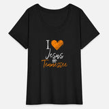 I Love Jesus And Tennessee Orange Heart Fan