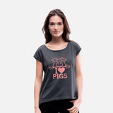 I Love Pigs pig heart piggy piglet comic funny