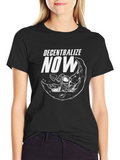 Decentralize Now Black Graphic Tee