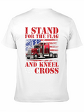 Patriotic Trucker T-Shirt - Stand for The Flag