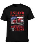 Patriotic Trucker T-Shirt - Stand for The Flag