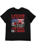 Patriotic Trucker T-Shirt - Stand for The Flag
