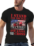 Patriotic Trucker T-Shirt - Stand for The Flag