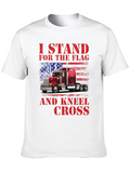 Patriotic Trucker T-Shirt - Stand for The Flag