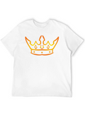 Crown Graphic Tee - Casual Black T-Shirt