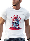 Skull King T-Shirt with Roses