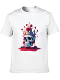 Skull King T-Shirt with Roses
