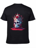 Skull King T-Shirt with Roses
