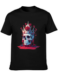 Skull King T-Shirt with Roses
