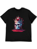 Skull King T-Shirt with Roses