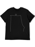 Minimalist State Line Art T-Shirt