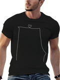 Minimalist State Line Art T-Shirt