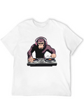 DJ Monkey T-Shirt - Black Graphic Tee