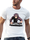 DJ Monkey T-Shirt - Black Graphic Tee