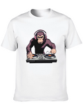 DJ Monkey T-Shirt - Black Graphic Tee