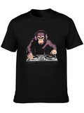 DJ Monkey T-Shirt - Black Graphic Tee