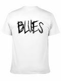 Blues Graphic Tee - Black Cotton T-Shirt